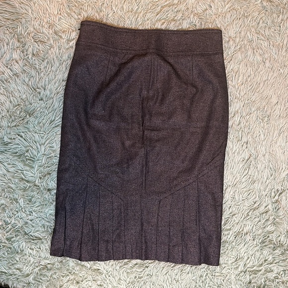 Bebe Italian Fabric Heather Grey Skirt Size 0 Buttons and Zipper with Pockets - Picture 8 of 11